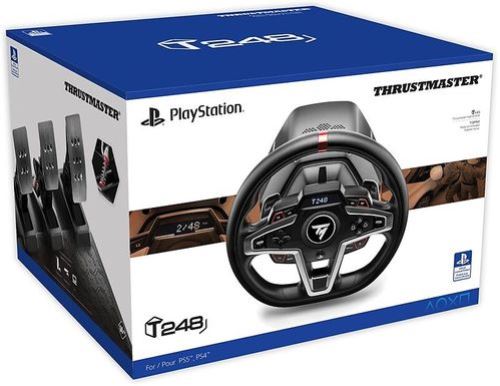 Thrustmaster T248 הגה מירוצים עם דוושות לפלייסטיישן